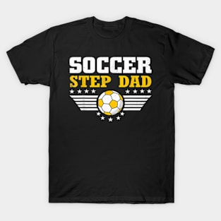 Mens Soccer Step Dad Sports Players Step Dad Father'S Day T-Shirt